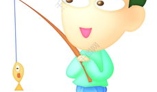 钓鱼漫画图片,漫画中的钓鱼瞬间